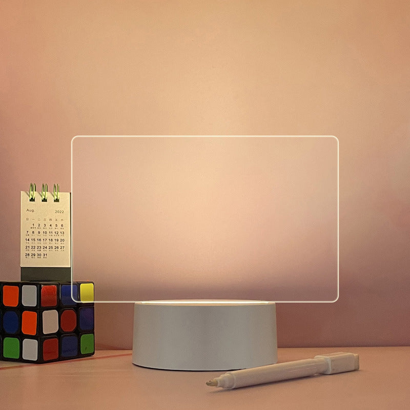 Neon Note Pad Night Light w/ Pen and Magic Eraser